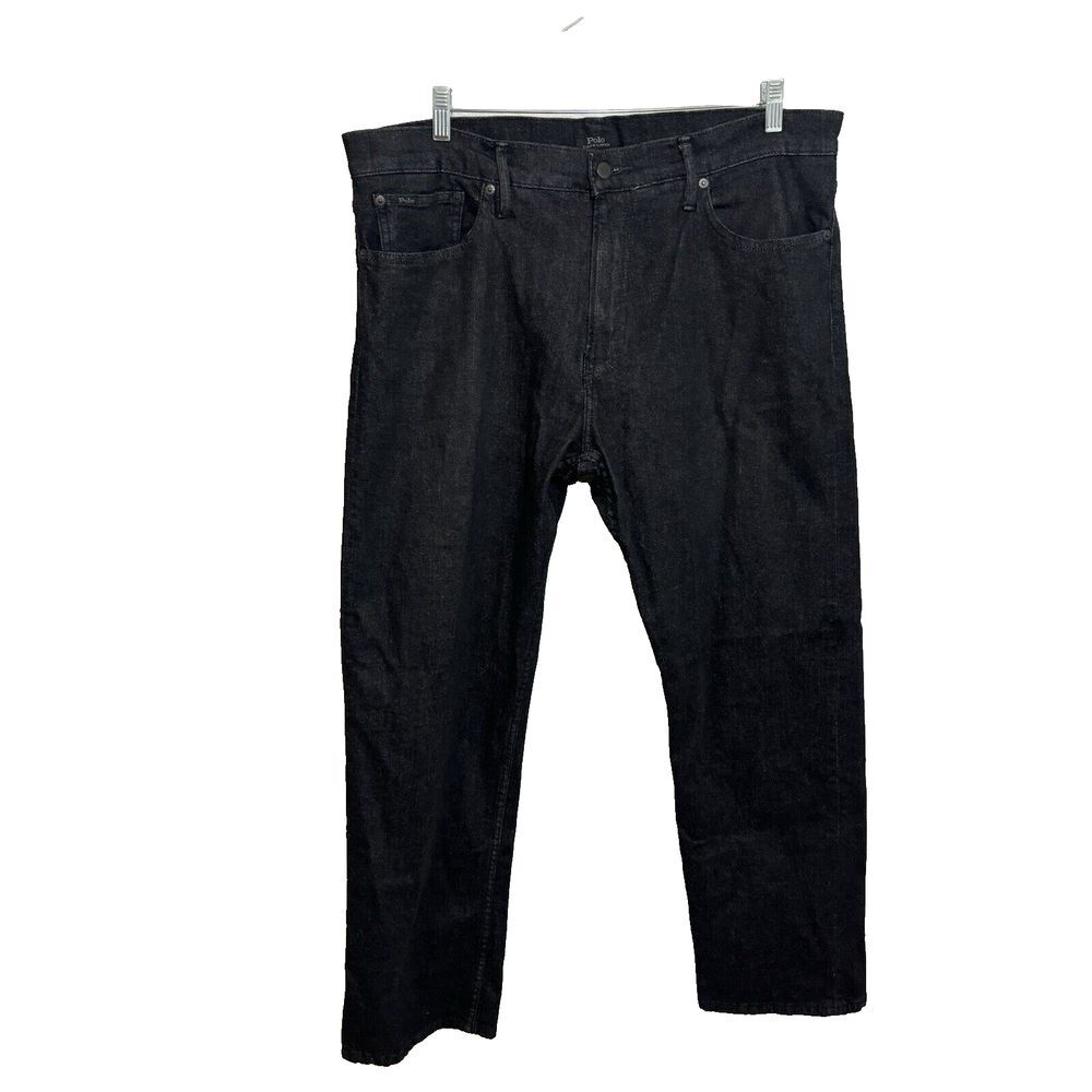 Polo Ralph Lauren Thompson Relaxed Black Jeans Mens Size 36x31 Denim Cotton